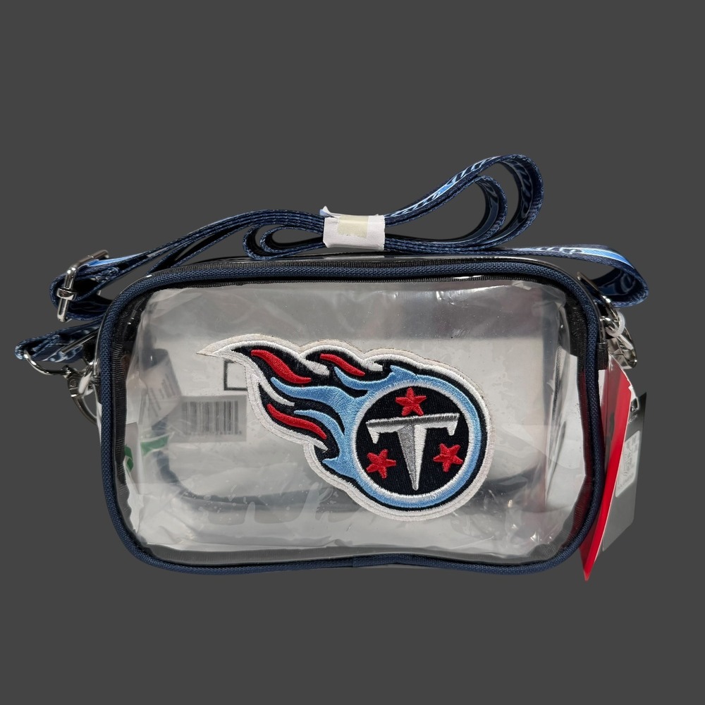 FOCO Clear Crossbody NFL Stadium Bag Unisex OS Clear Tennessee Titans NWT